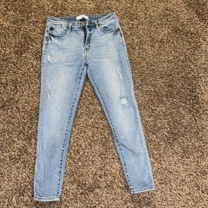 Kancan skinny light wash blue denim pants
